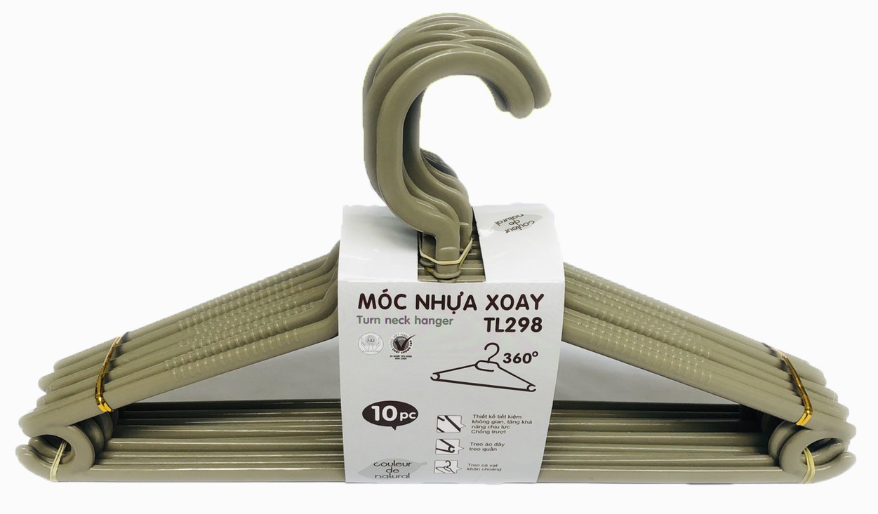 Móc áo nhựa xoay 298 - 10c