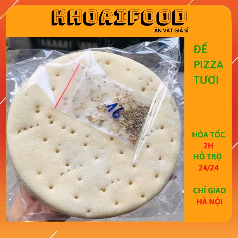 Đế pizza tươi kèm lóa thơm, phô mai bào làm pizza tại nhà cho bé