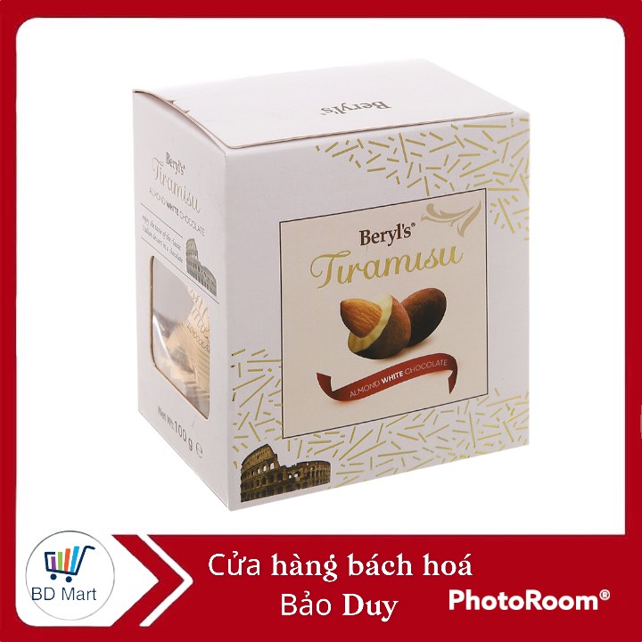 Socola tiramisu almond white Beryl's hộp 65g -04111
