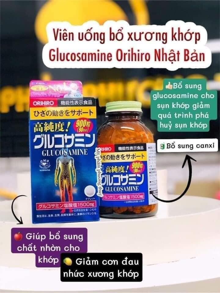 Viên xương khớp Glucosamine Orihiro 1500mg 900 viên Nội địa Nhật Bản