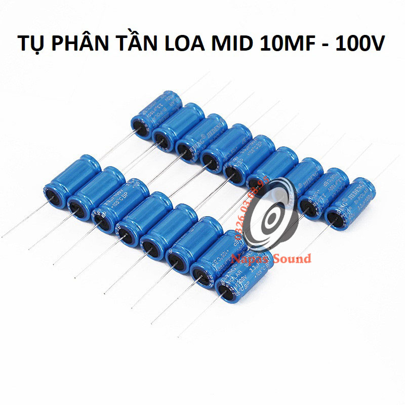 TỤ 10MF 100V KHÔNG PHÂN CỰC - TỤ LOA MID - TỤ PHÂN TẦN LOA TRUNG