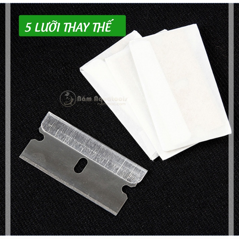 Cây Cạo Rêu Bể Cá Cacbon Siêu Nhẹ | Cạo Rêu Nhỏ Gọn Nhẹ Nhàng | Có Kèm Lưỡi Thay Thế và Nắp Bảo Vệ