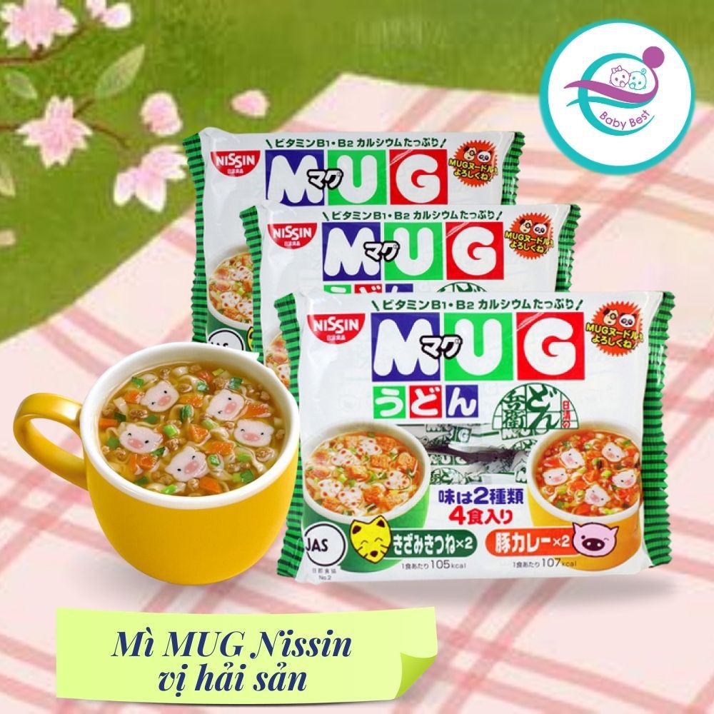 Mì Mug Nhật Bản Nissin Cho Bé - Vị Thịt ( Xanh)