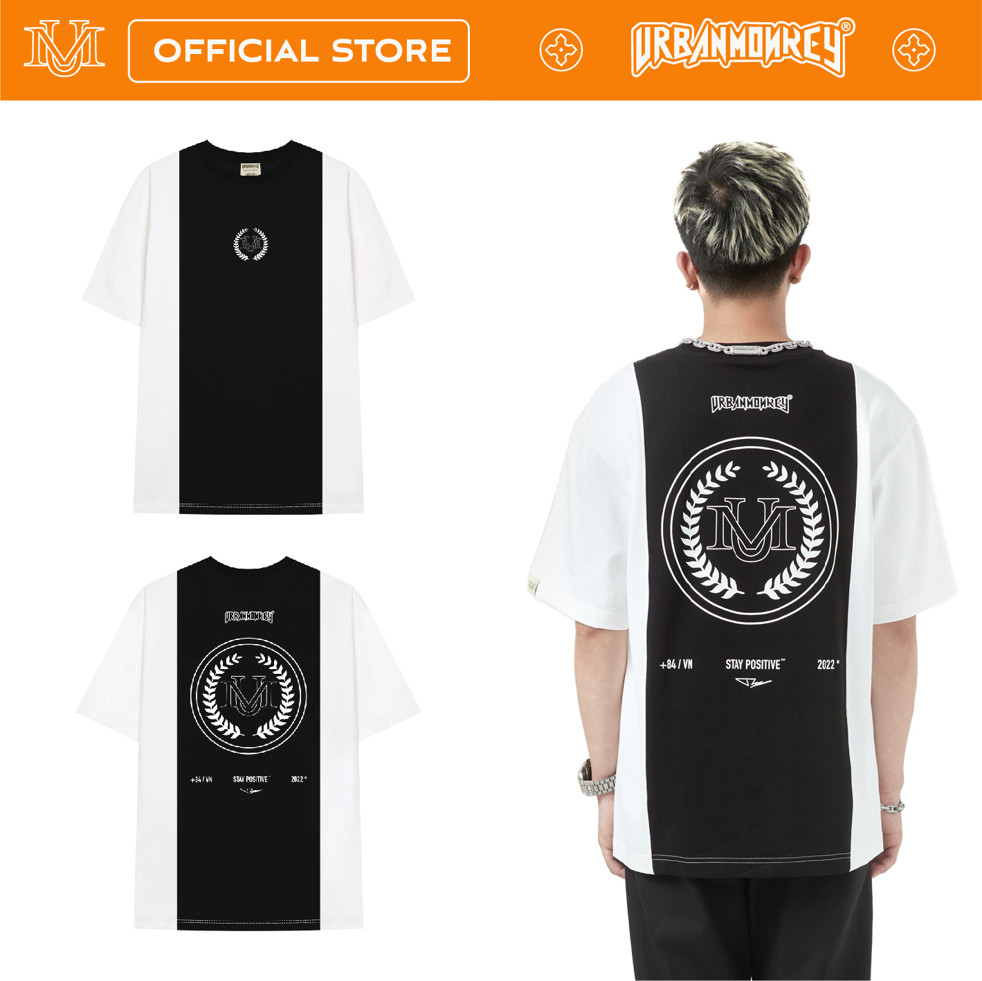 Áo Thun URBAN MONKEY BASEBALL TEE Thun Cotton Hai Chiều Thoáng Mát