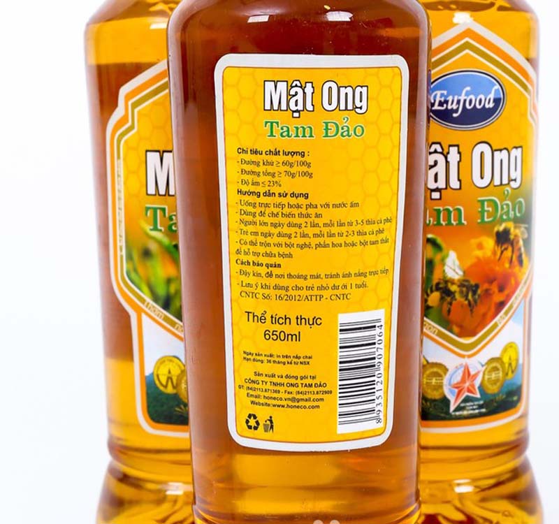 Mật Ong Tam Đảo Eufood 650ml