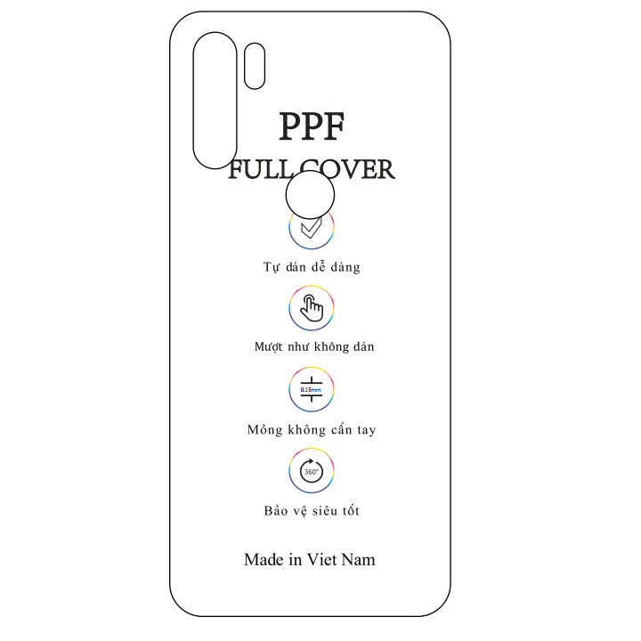 Dán dẻo PPF Vsmart Active 3 mặt sau