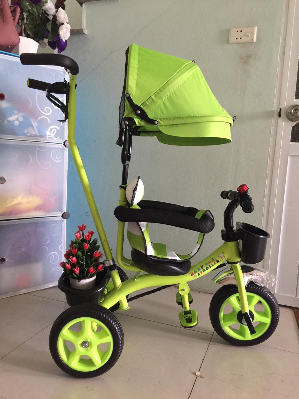 XE ĐẠP 3 BÁNH CÓ MÁI CHE MÀU TÍM