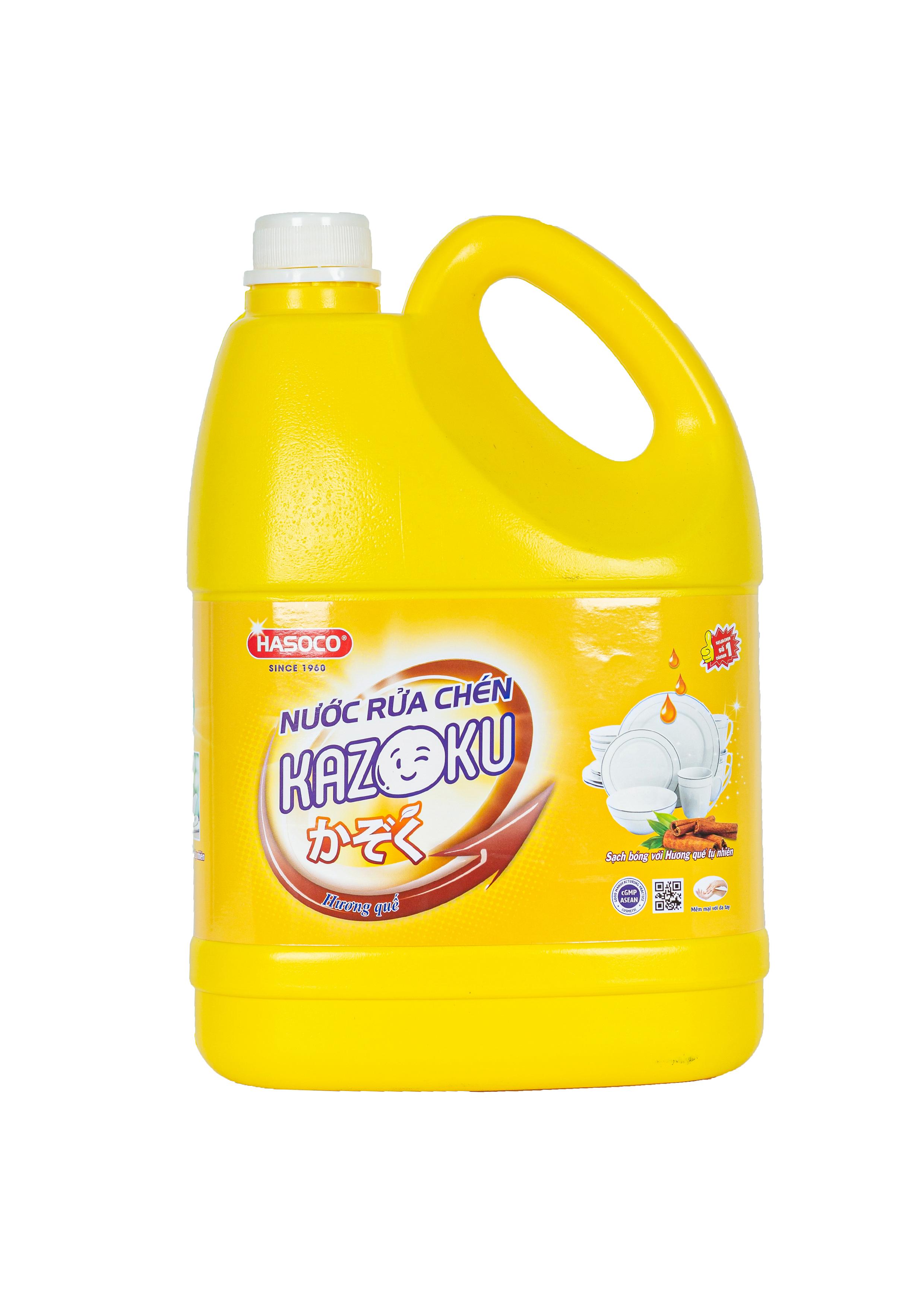 Nước rửa chén Kazoku かぞく 4kg hương quế hasoco