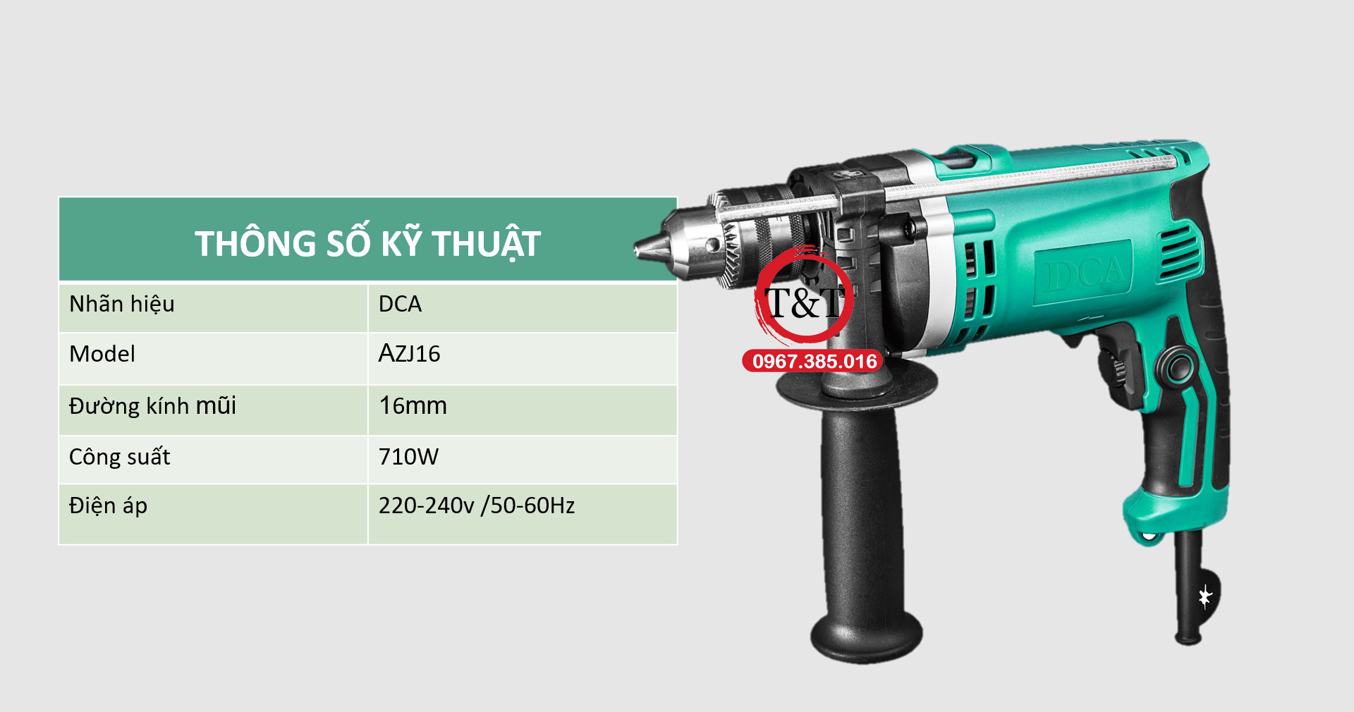 [HCM]Máy khoan đầu 13mm DCA AZJ16 công suất 710w