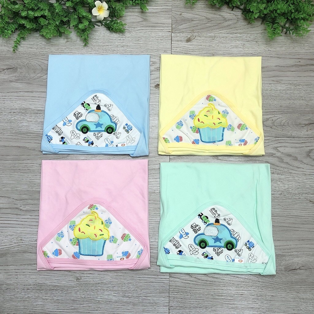 Chăn ủ mùa hè có mũ, ủ thái chất cotton đẹp