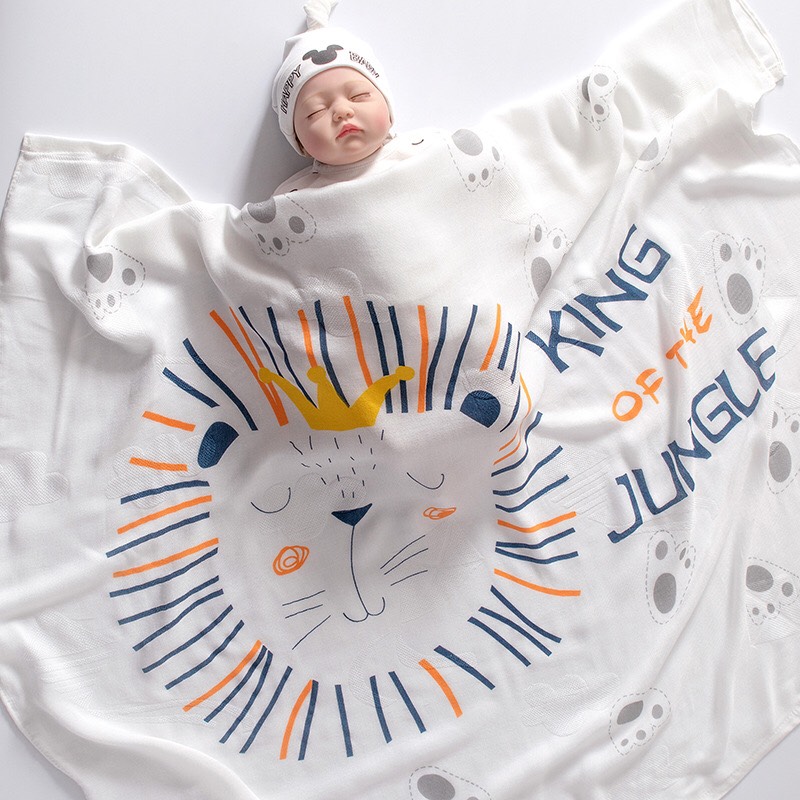 Chăn Lụa cotton Siêu Mềm Mát cho bé yêu size 1m*1m2