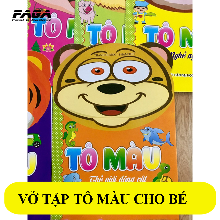 Set 4 quyển vở tập tô màu cho bé
