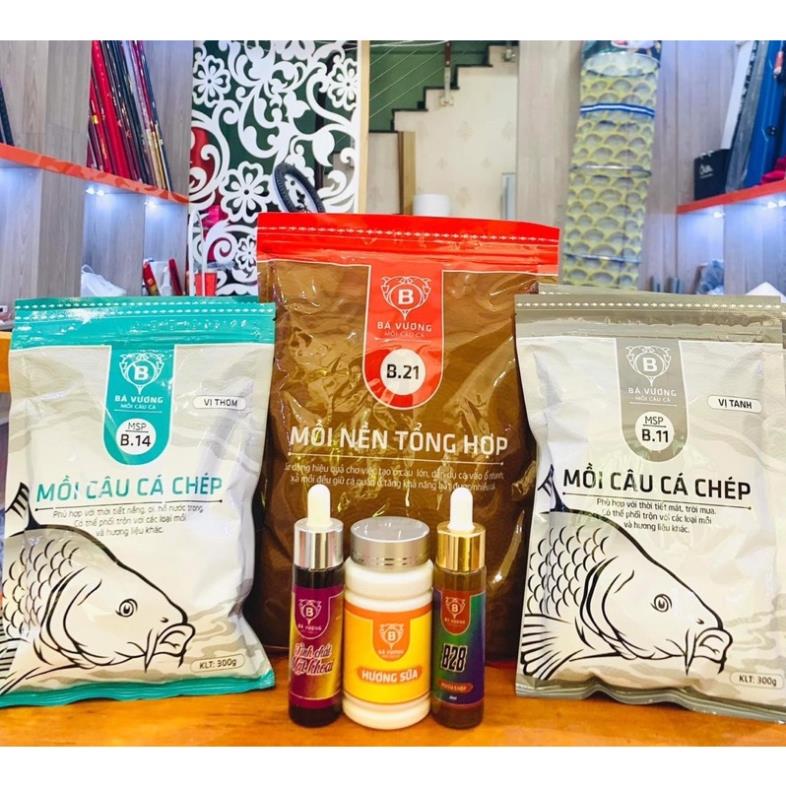 Combo mồi câu cá chép Bá Vương