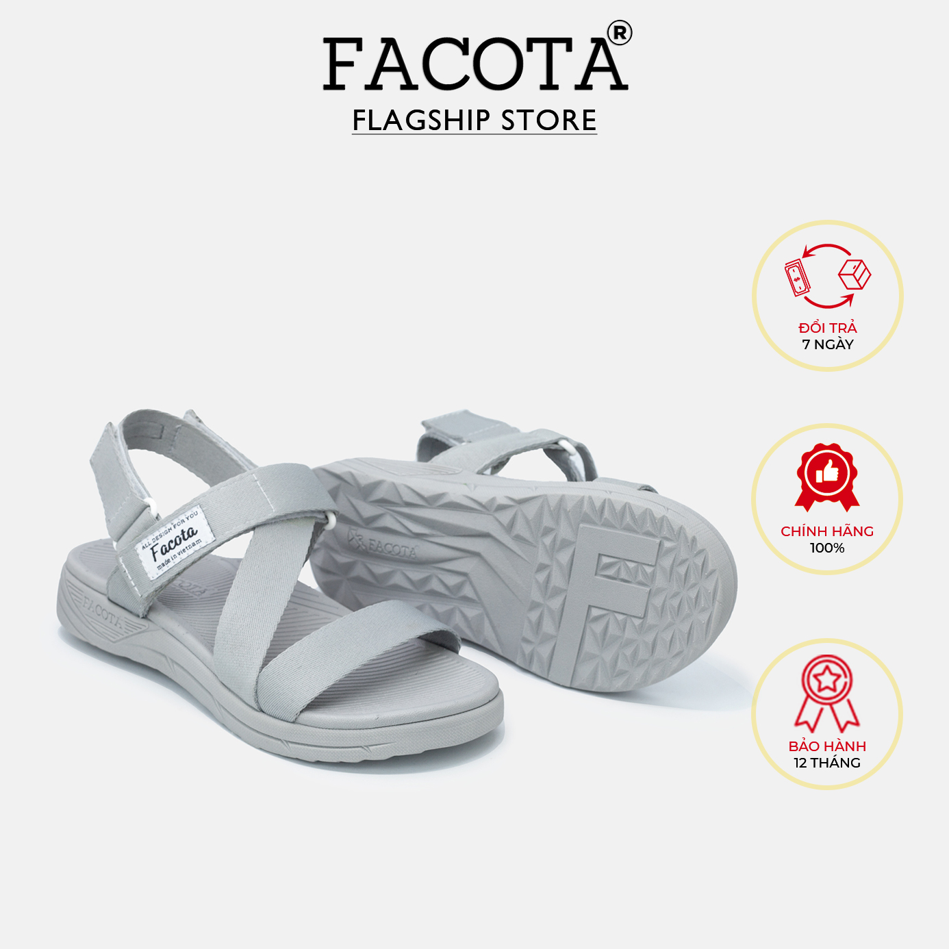 Giày Sandal Unisex thể thao Facota V3-SORENTO NN11-bảo hành 365 ngày
