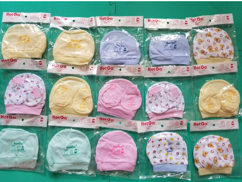 Set nón và bao tay chân Hotga hàng chính hãng nhiều màu