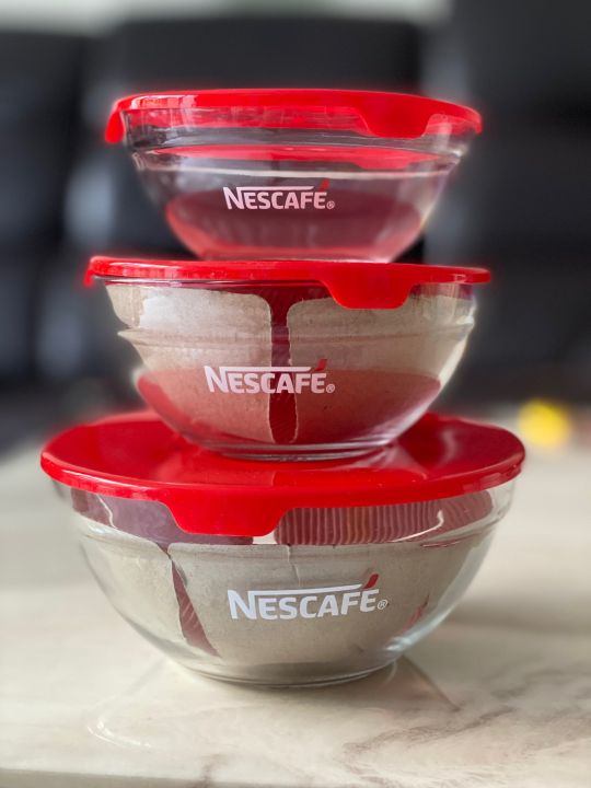 Bộ 3 thố thủy tinh Nescafe