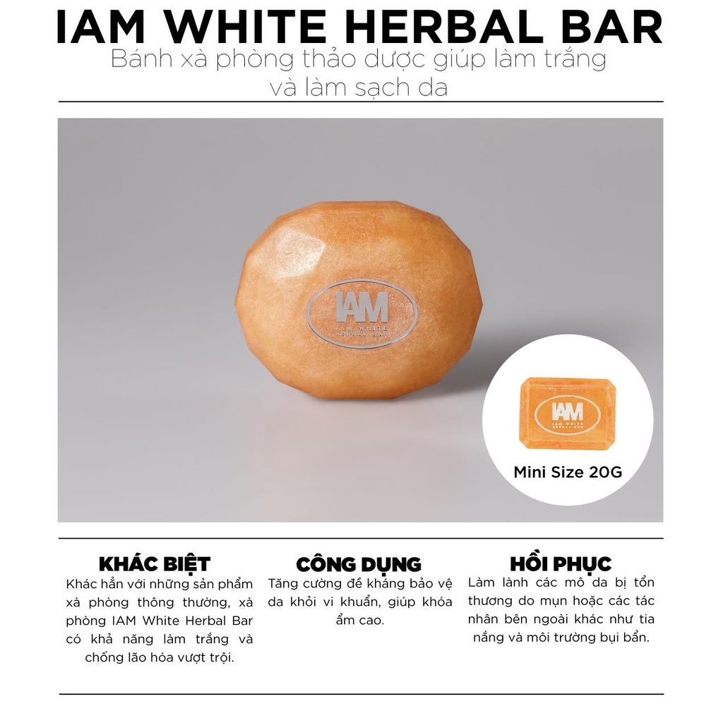 Xà Phòng IAM White H80Gerbal Bar
