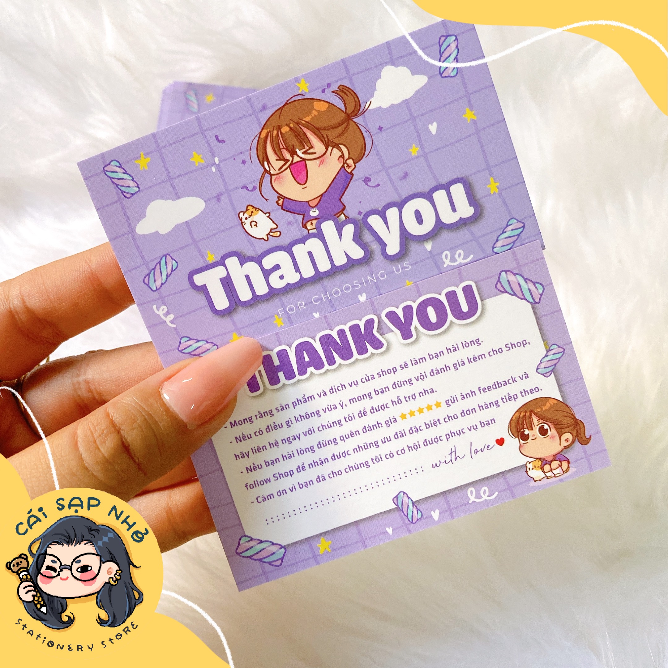 Thẻ cảm ơn, thiệp cảm ơn, card thank you, card cảm ơn