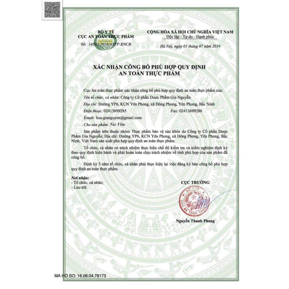 Nic Vita 20 ống