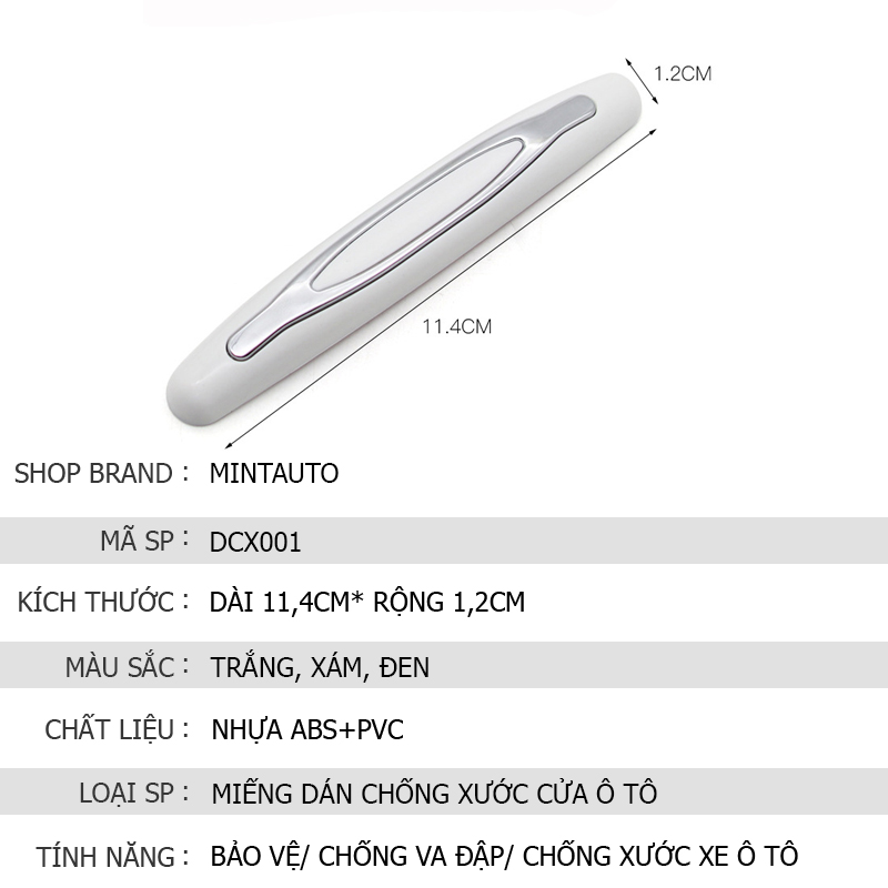 Bộ 4 miếng dán cửa chống xước cửa ô tô – chống trầy xước xe khi va đập