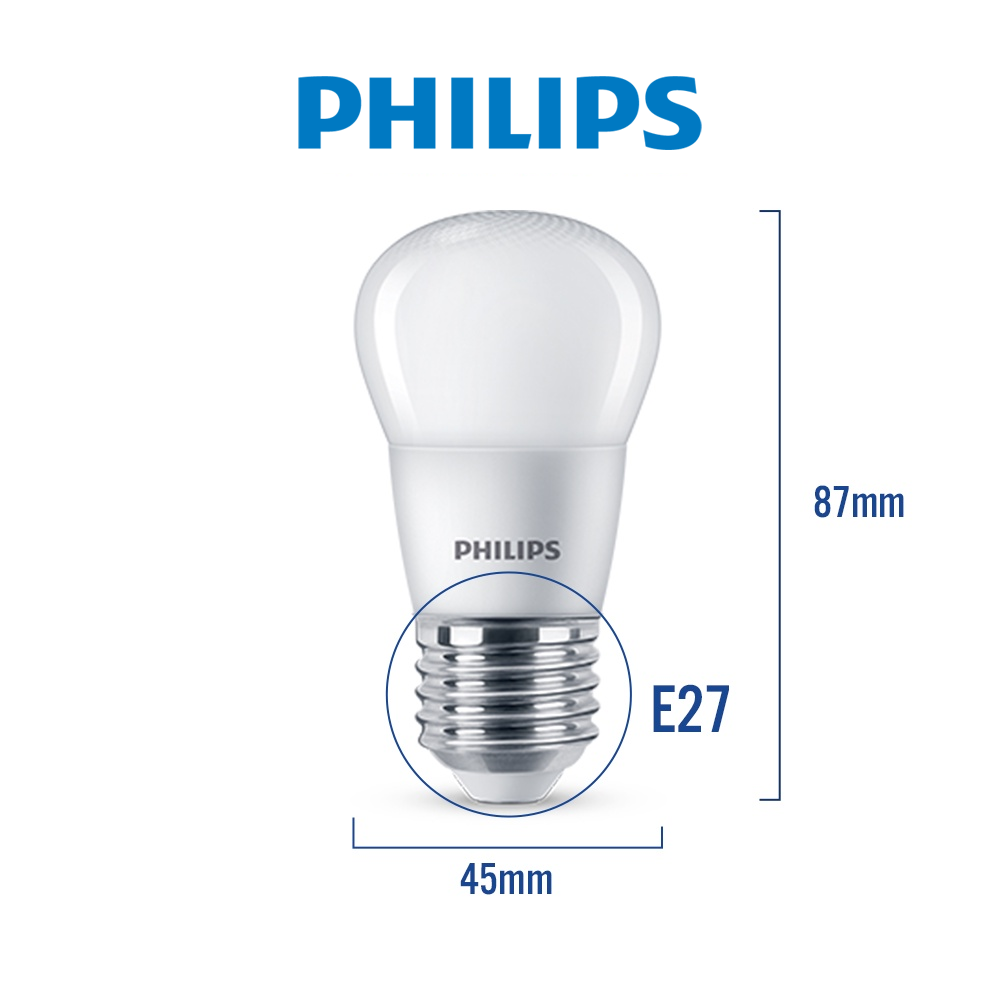 Bóng đèn Philips LED Bulb P45 bảo vệ mắt Công suất (3W, 4W)(01 bóng)