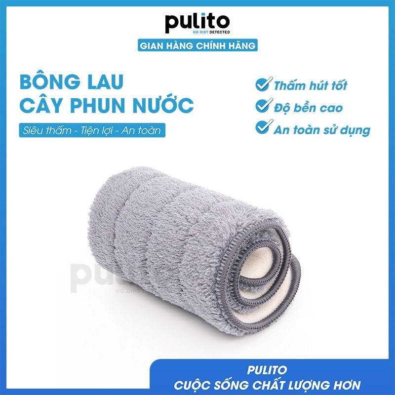 Bông lau Pulito thiết kế dành riêng cho cây lau nhà phun sương, rất dễ thay thế thấm hút siêu tốt với sợi Microfiber LS-CPN-BL