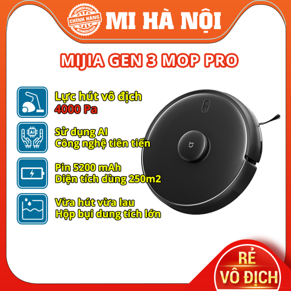 Robot hút bụi Xiaomi Mijia Gen 3 Mop Pro / Mijia Gen 2 quốc tế  (MOP P) - TRẢ GÓP 0%