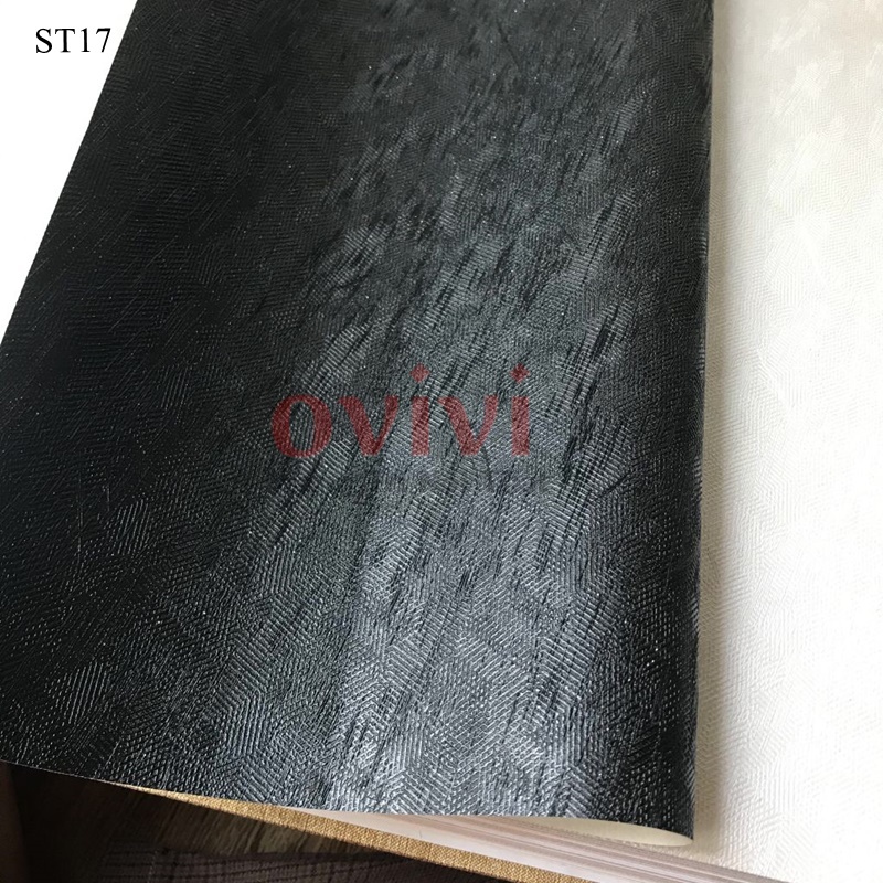 Giấy Dán Tường Trơn Nhám Vân Xước Kim Tuyến ST Cho Phòng Khách Phòng Ngủ Lụa Không Keo Khổ 53cm x 10m Màu Đen,Xanh,Xám, Vàng Kem