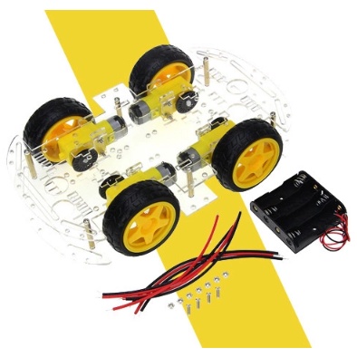 Khung xe robot 2 tầng 4 bánh stem