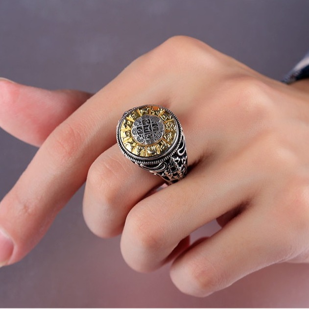 Nhẫn bạc Thái 12 con Giáp phong thủy