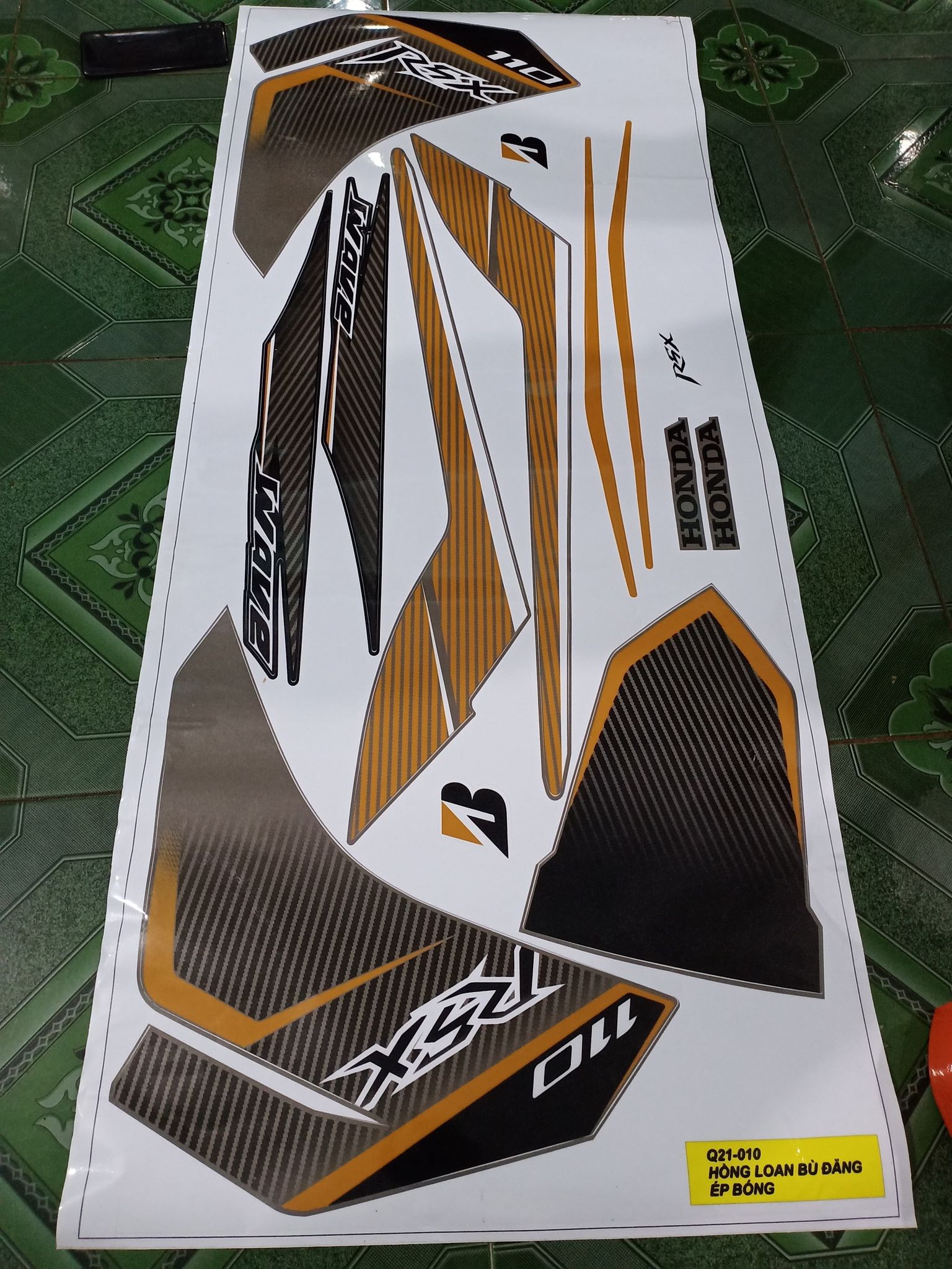 Tem rời wave rsx 2012 vàng đồng đen