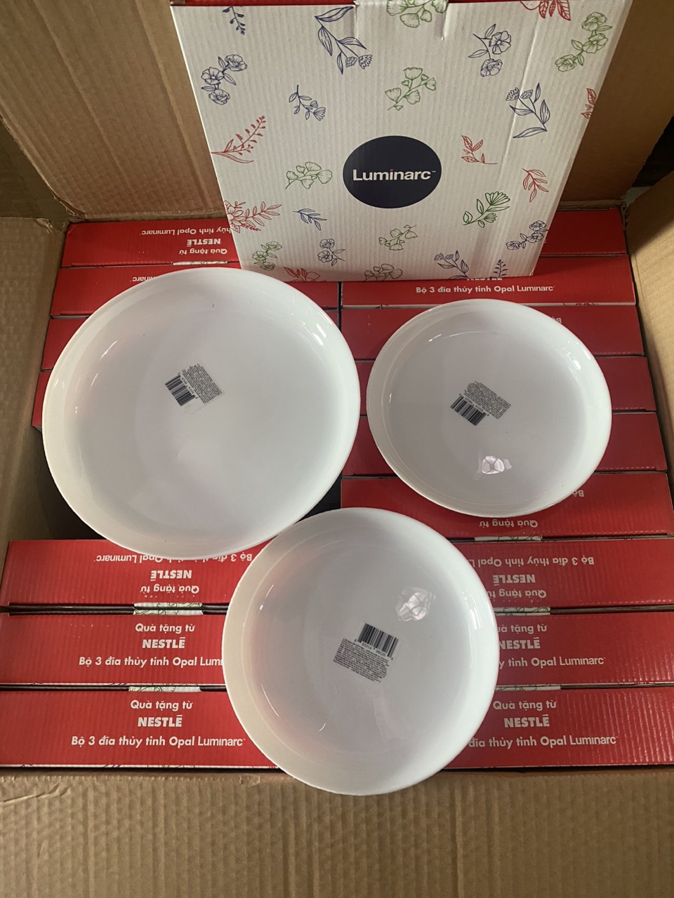 Bộ 3 đĩa tt luminarc diwali trắng