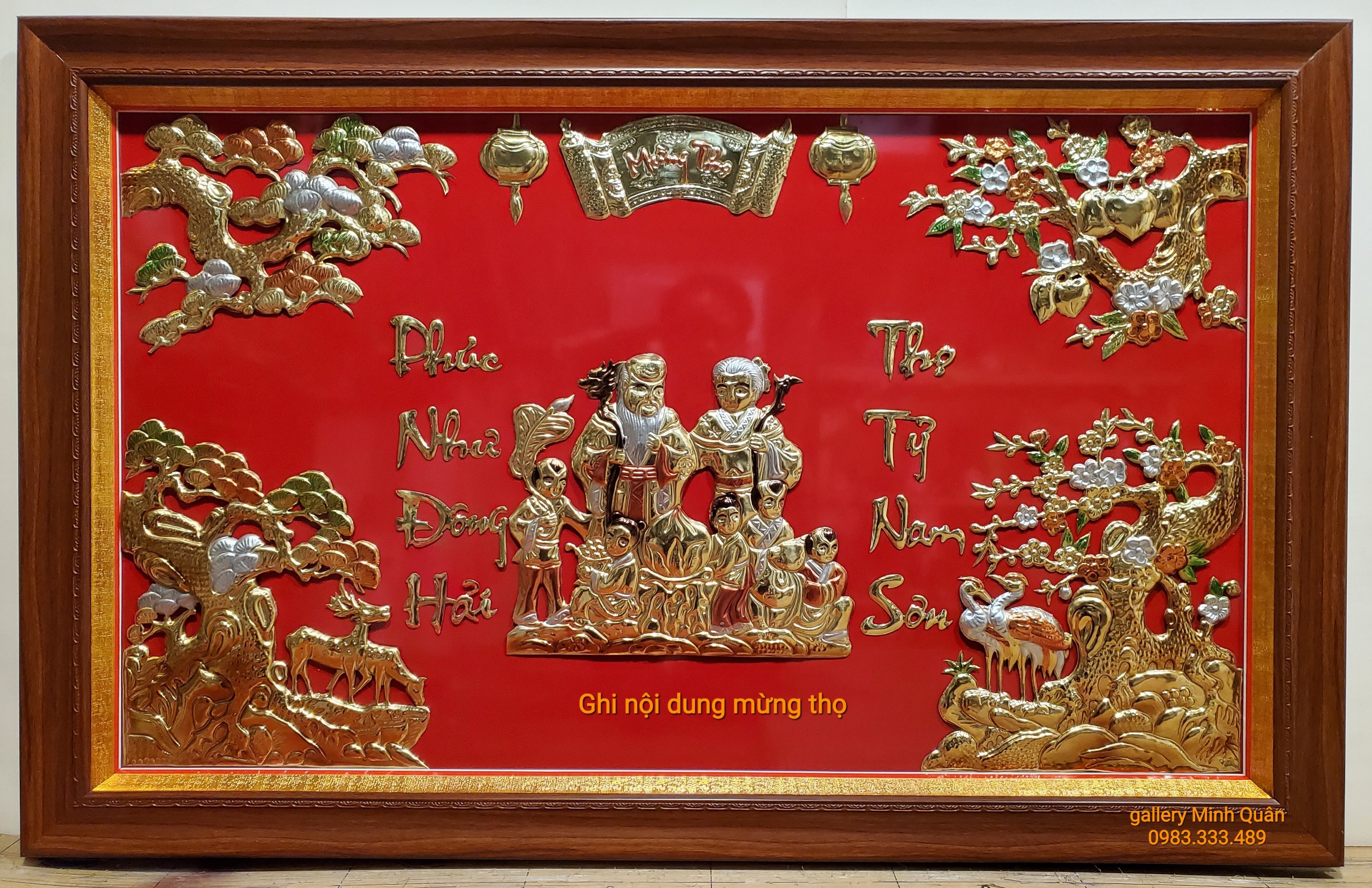 Tranh đồng mừng thọ ông bà