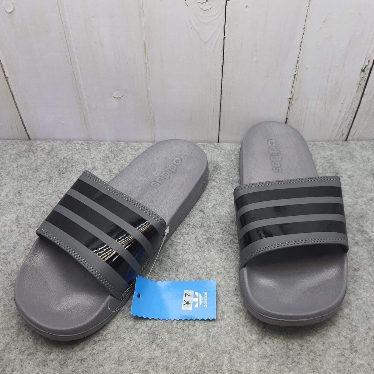 [HCM]Dép nam Adidas xám sọc