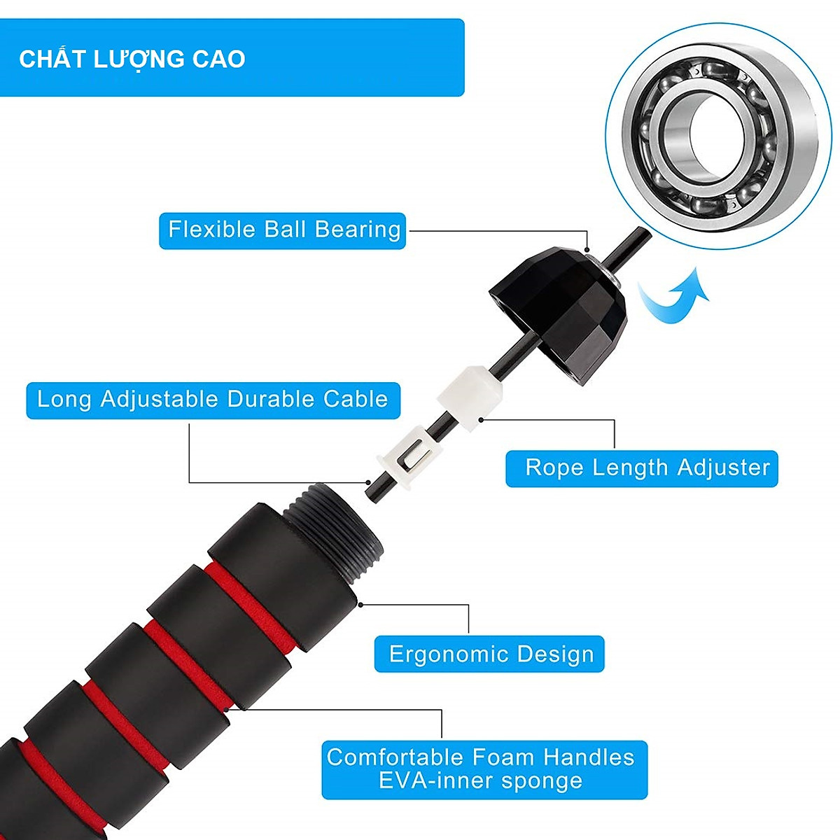 Bộ Nhảy Dây Tập Thể Dục Cao Cấp