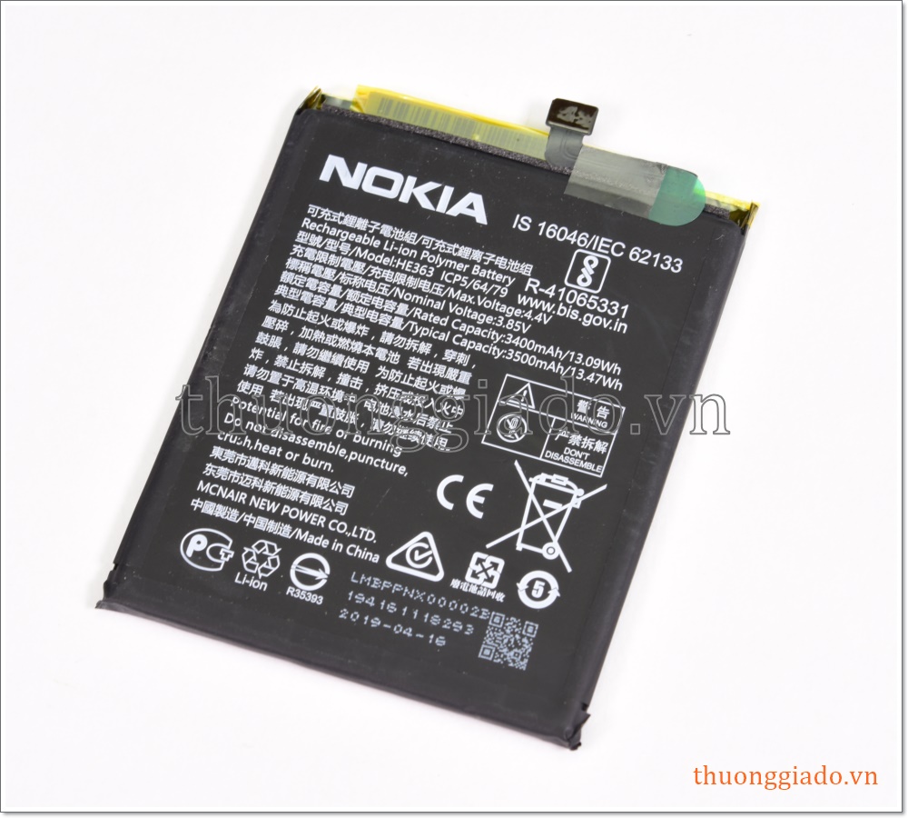 Pin Nokia 3.1 Plus Mã HE363 dung lượng 3500mAh