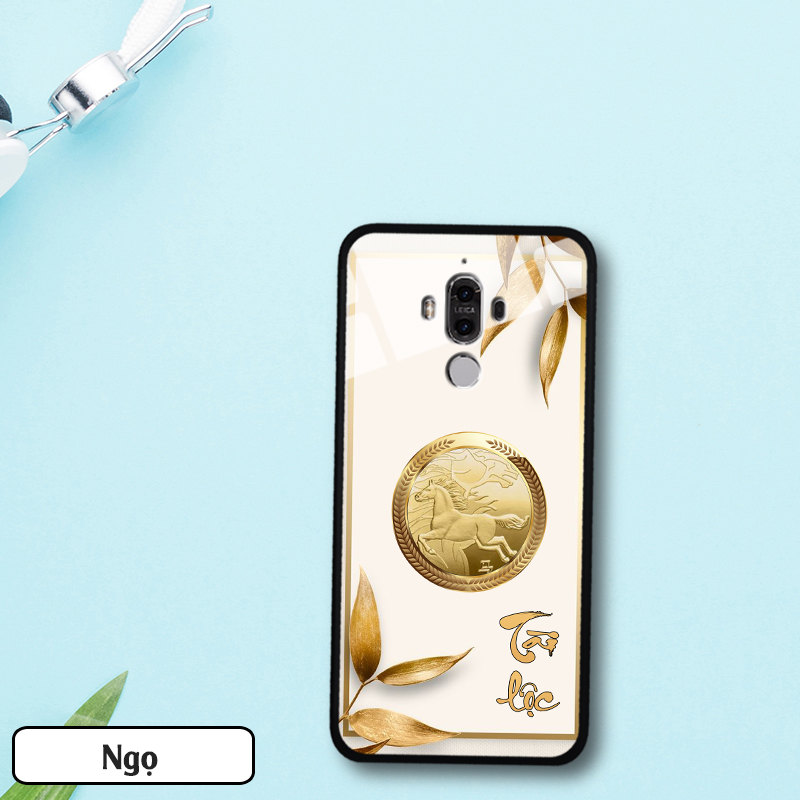 Ốp lưng kính 12 con giáp cho Huawei Mate 9
