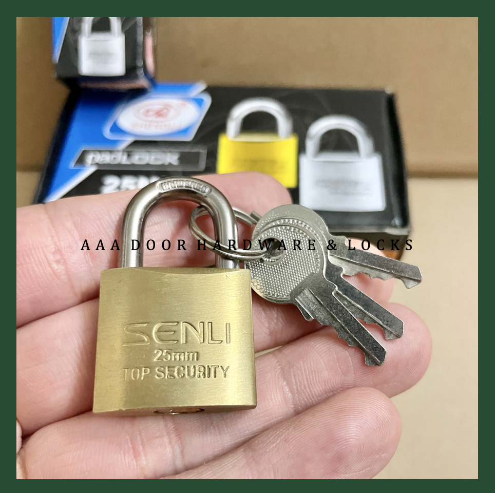 [ShengLi] Ổ Khoá Vali Mini Đồng Thau 25mm 3 chìa khoá