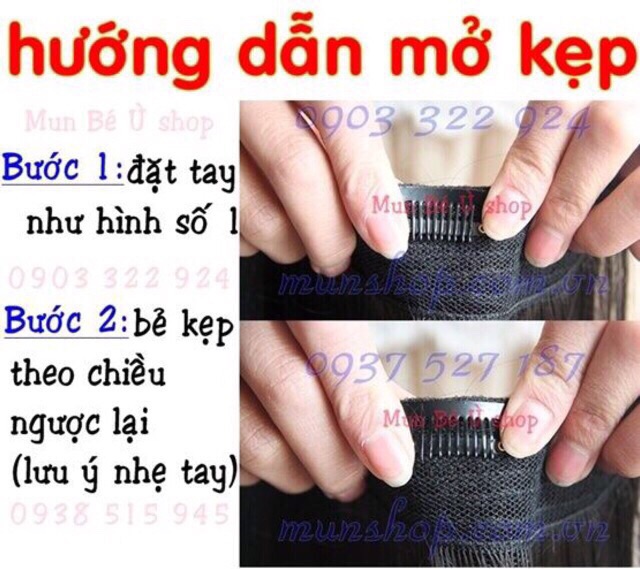 Tóc kẹp phồng🥰FREESHIP ĐƠN 50K 🥰Tóc giả che mái hói cao cấp