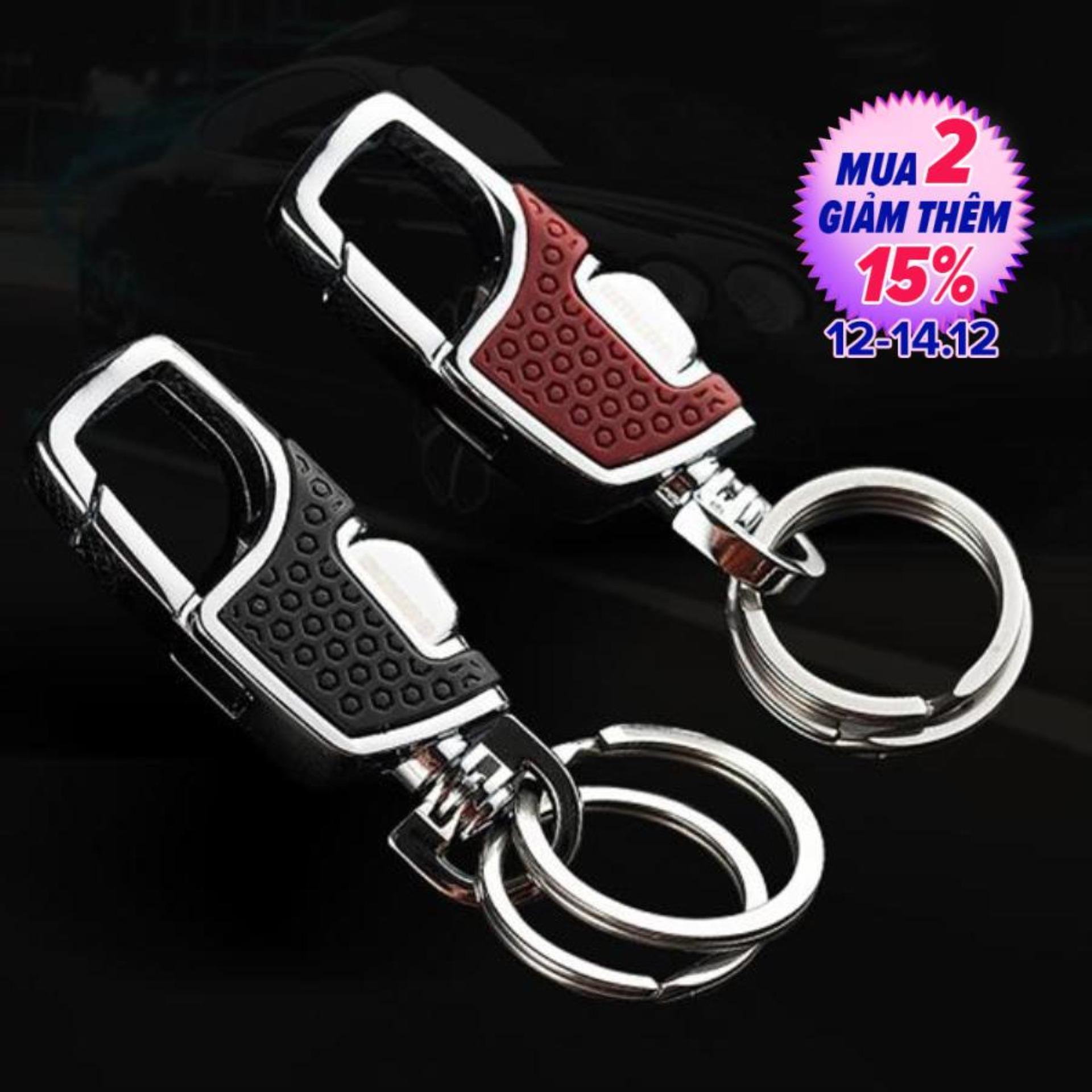 Móc Khóa OMUDA 3781 - Móc Khóa Cao Cấp Kiểu Dáng Cổ Điển Âu Mỹ Móc Khóa Ô Tô Xe Máy -Viền Đen