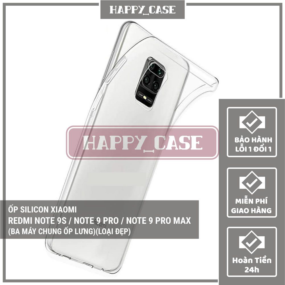 Ốp lưng điện thoại xiaomi redmi note 9s / note 9 pro / note 9 pro max thin transparent silicon