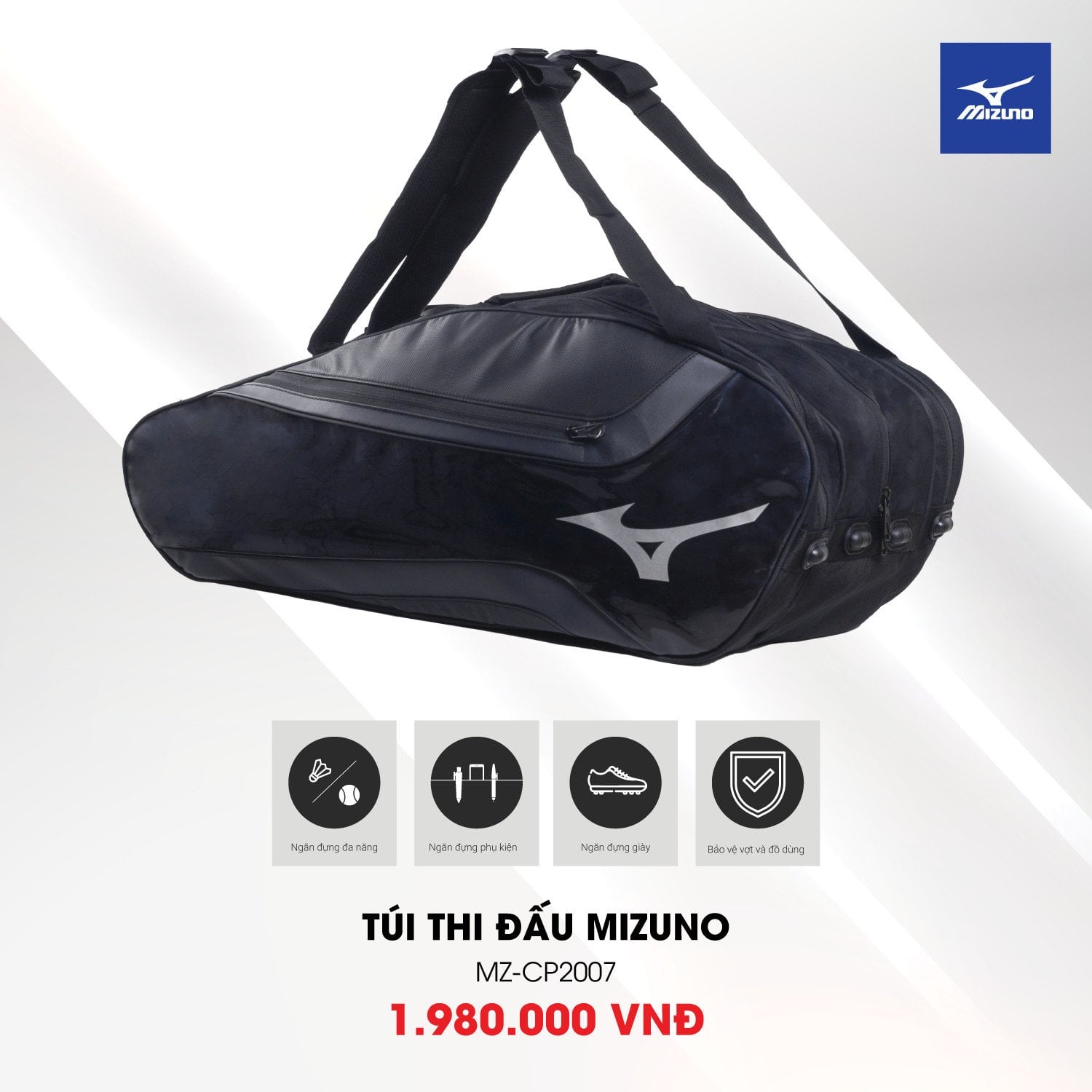 TÚI THI ĐẤU ĐỰNG VỢT MZ-CP2007 MIZUNO