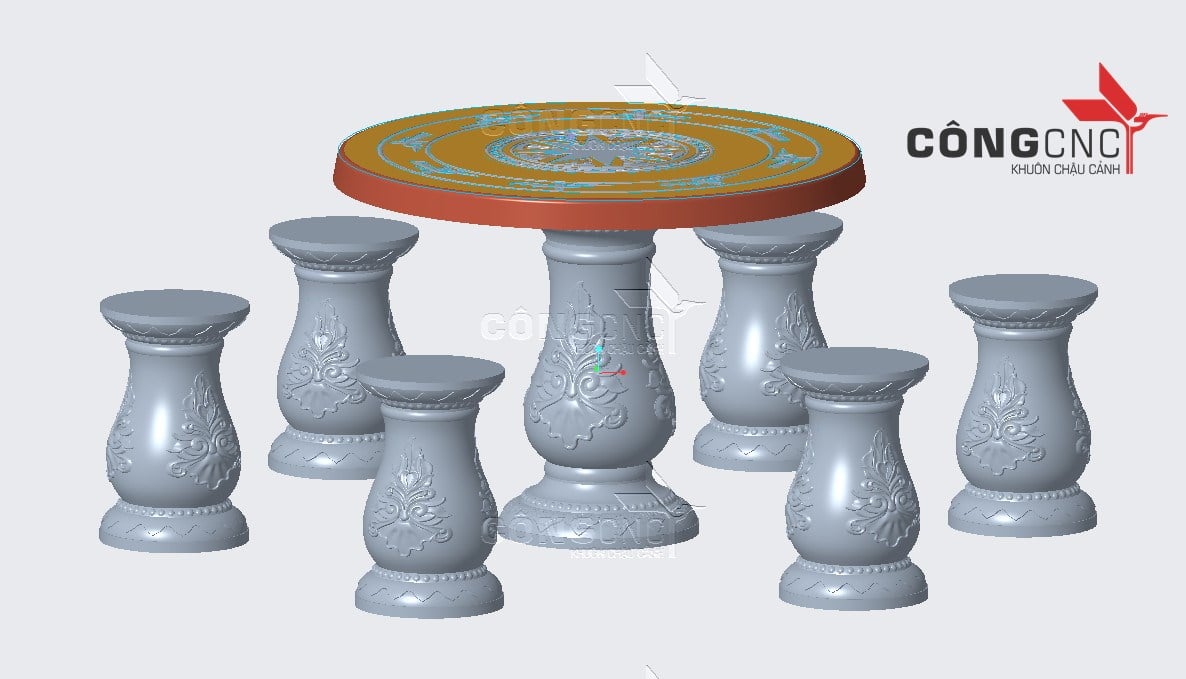 khuôn đúc chân đôn cao 45 (đôn ghế- đôn chậu)