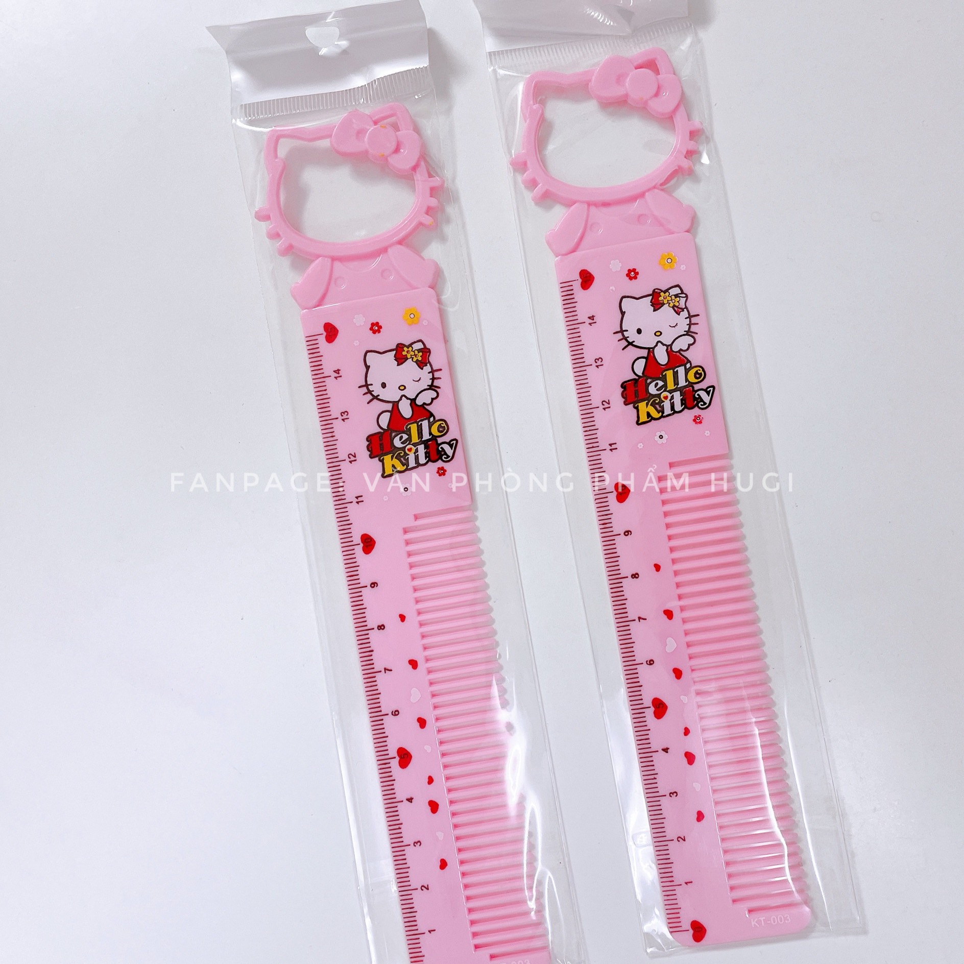 Thước kẻ Hello Kitty dễ thương, Combo 2 cây thước kẻ 15cm Hello Kitty