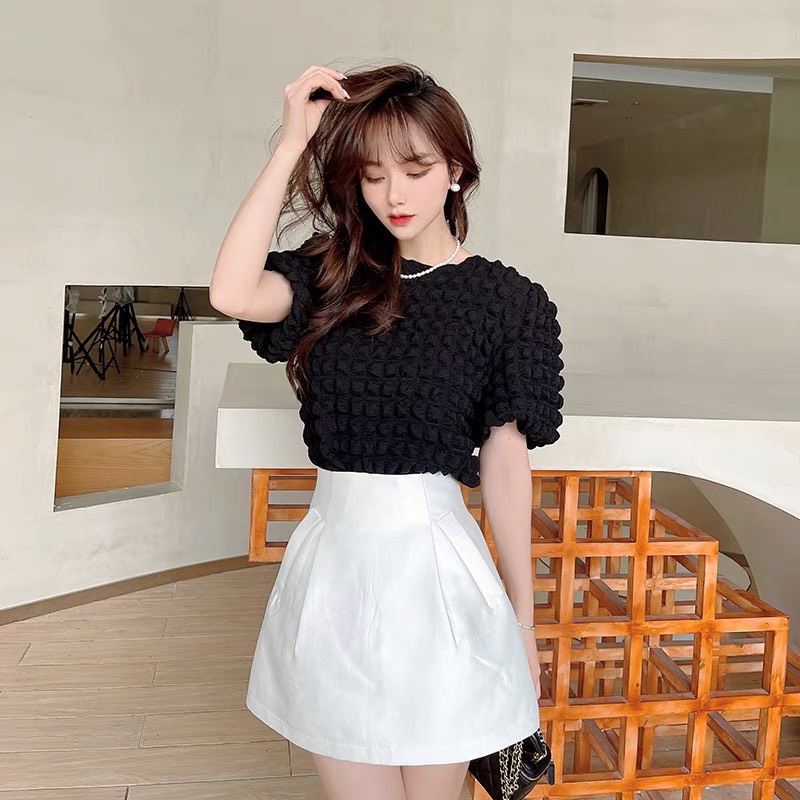 Áo croptop nữ ôm body tay cộc ngắn chất xốp mịn dày dặn có nhiều màu cực đẹp Binstore94 HƯ04
