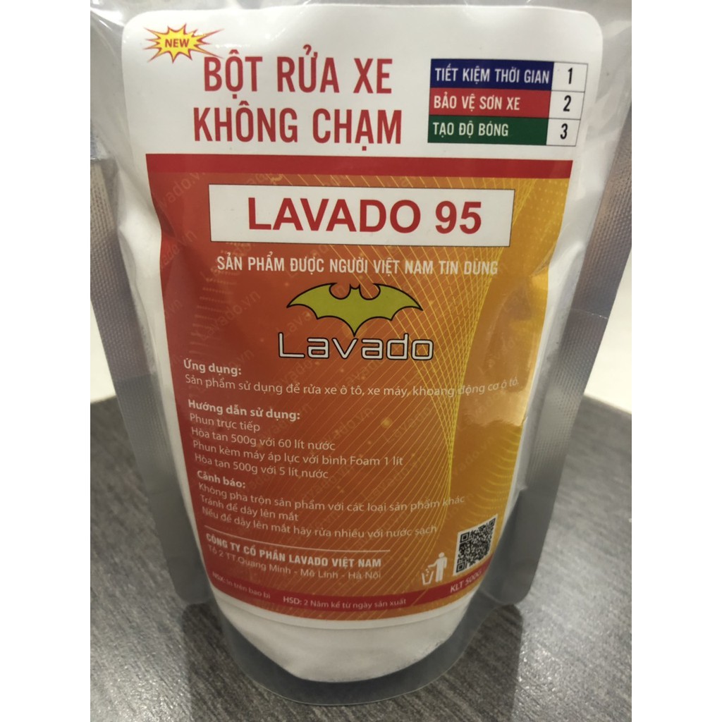 Bột rửa xe không chạm Lavado chính hãng