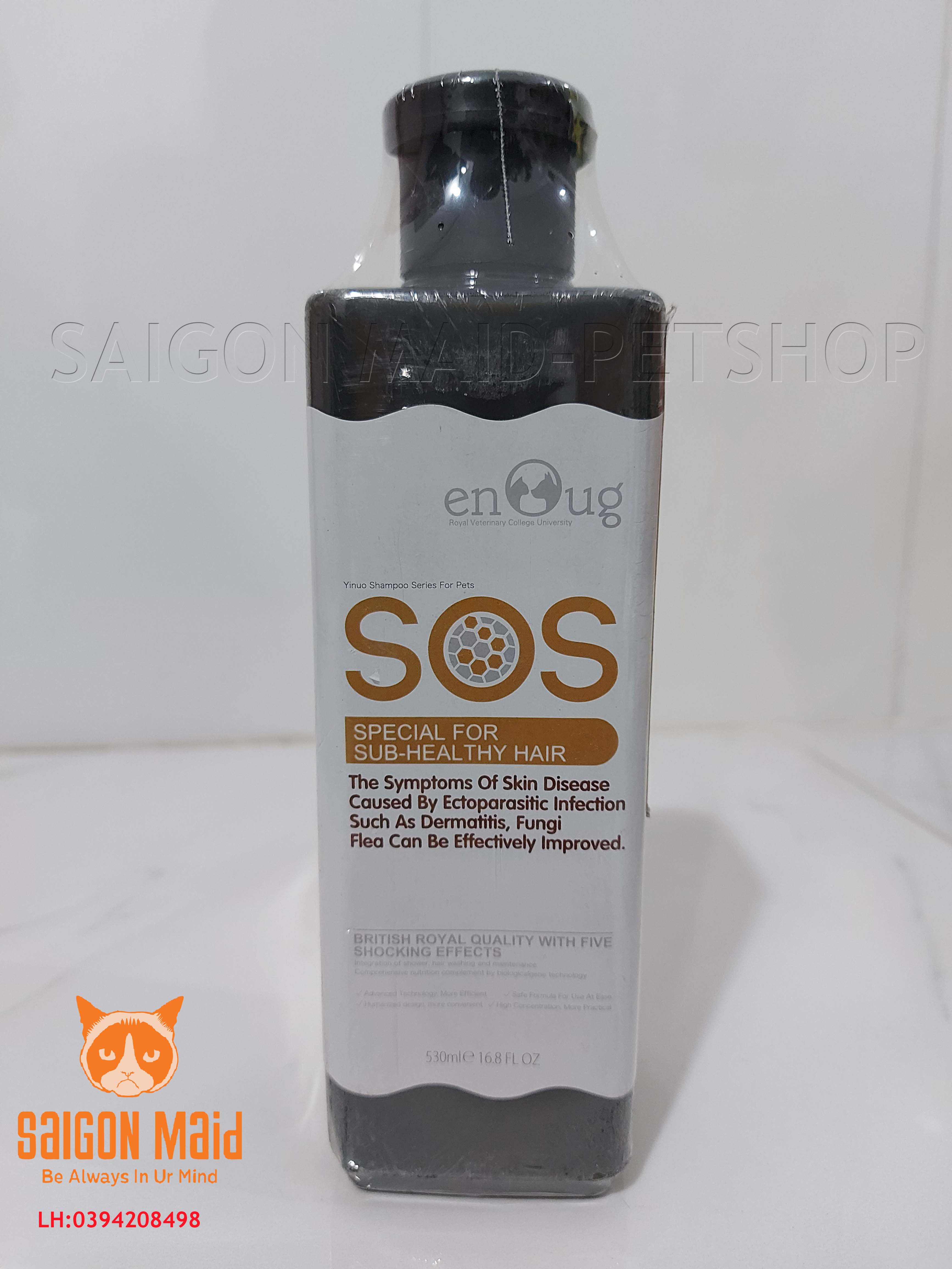 ( HSD 2027) Sữa tắm phục hồi da lông SOS đen (530ml)