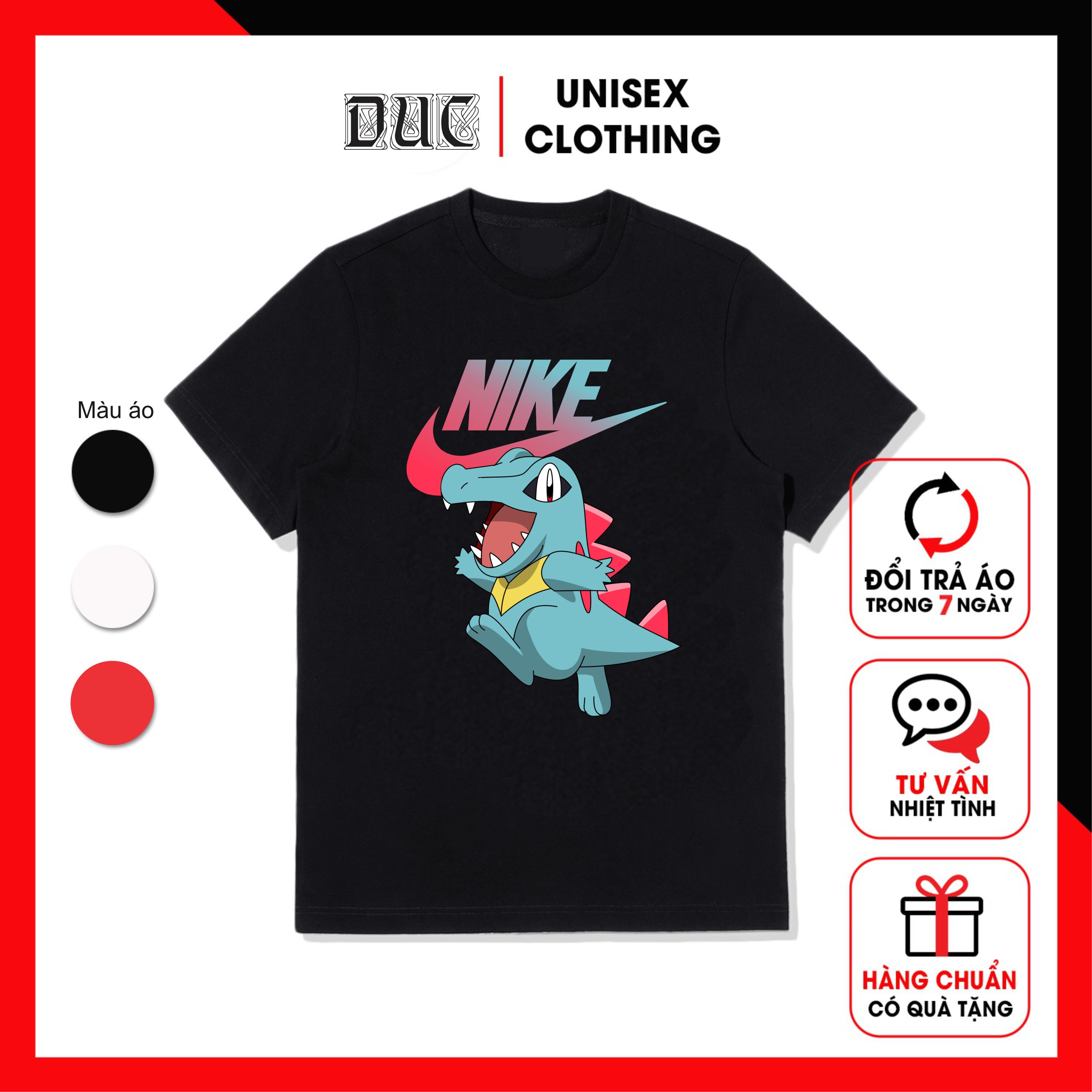 Bộ sưu tập áo thun pokemon dễ thương màu đen