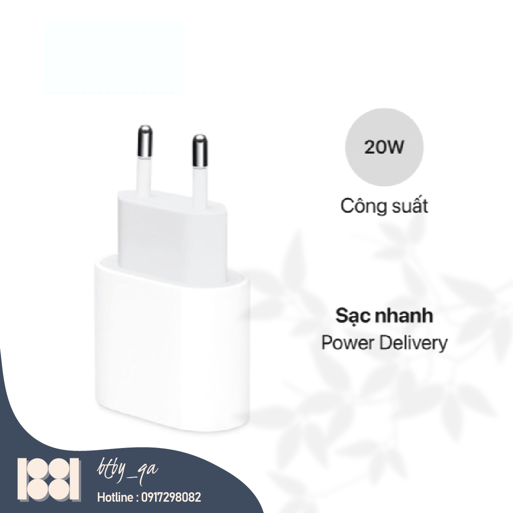 Củ sạc cốc sạc Adapter sạc nhanh PD 20W Type C cho Iphone/Ipad/Ap.pl.e Watch...
