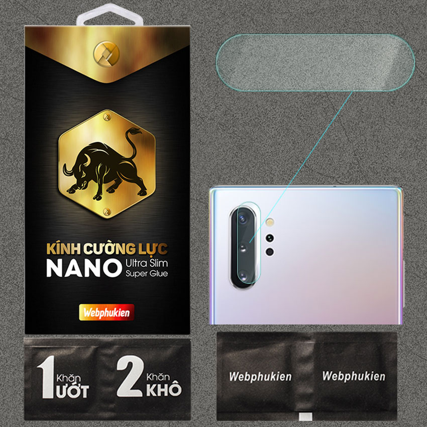 Kính cường lực Camera cho Samsung Galaxy Note 10 Plus hiệu Webphukien (Trong suốt)